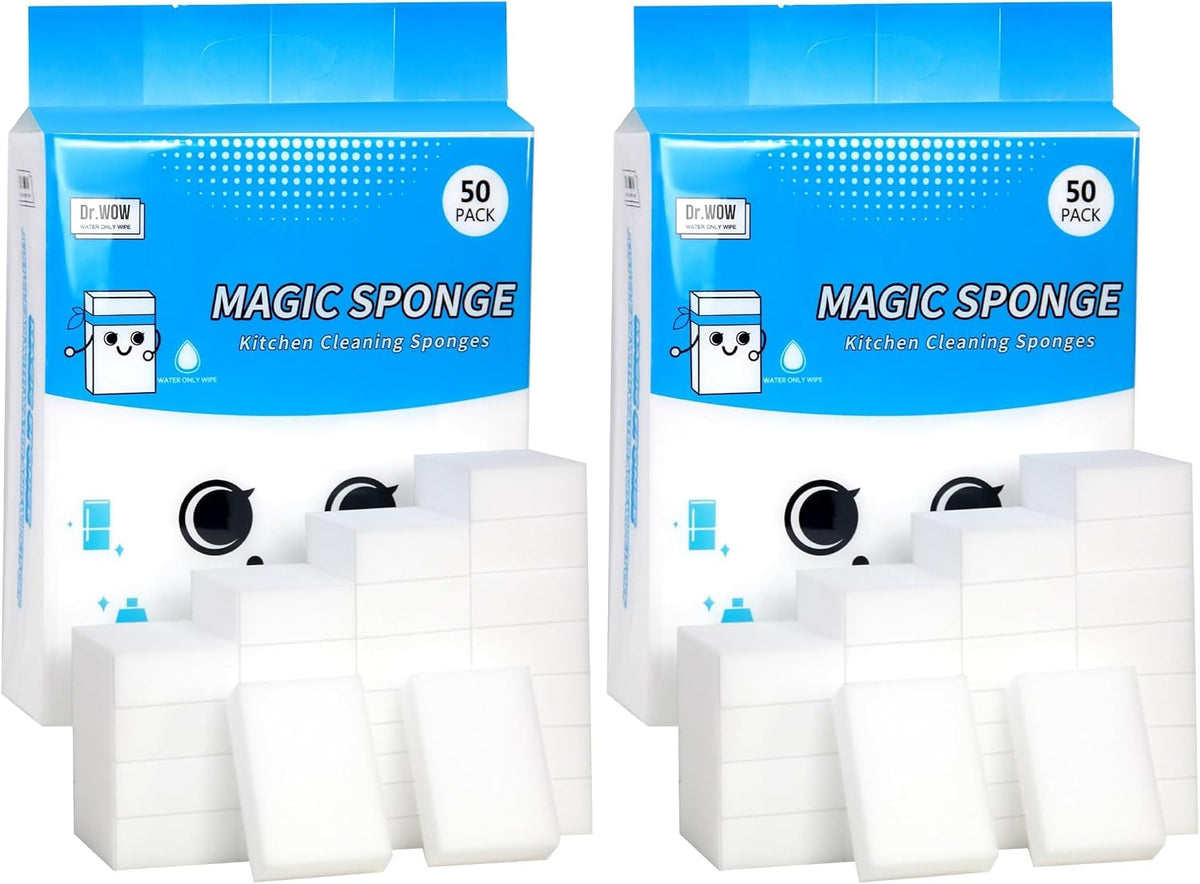 Extra-Thick Melamine Sponge Erasers, 50 Count, 3.94 x 2.76 x 1.18 in