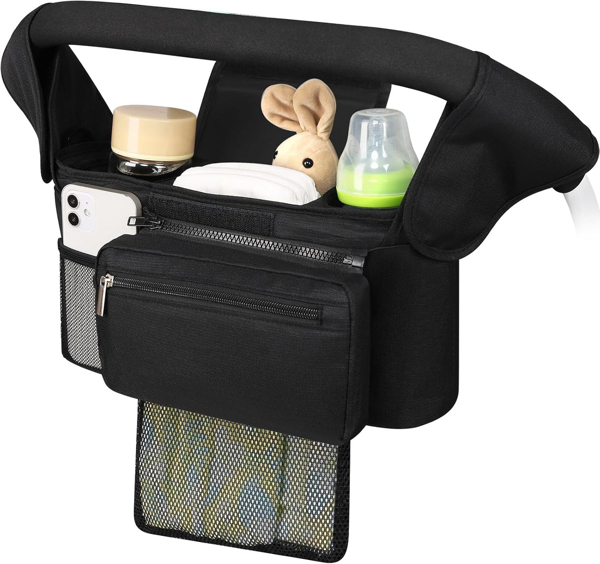 Accmor Universal Stroller Organizer with Insulated Cup Holder