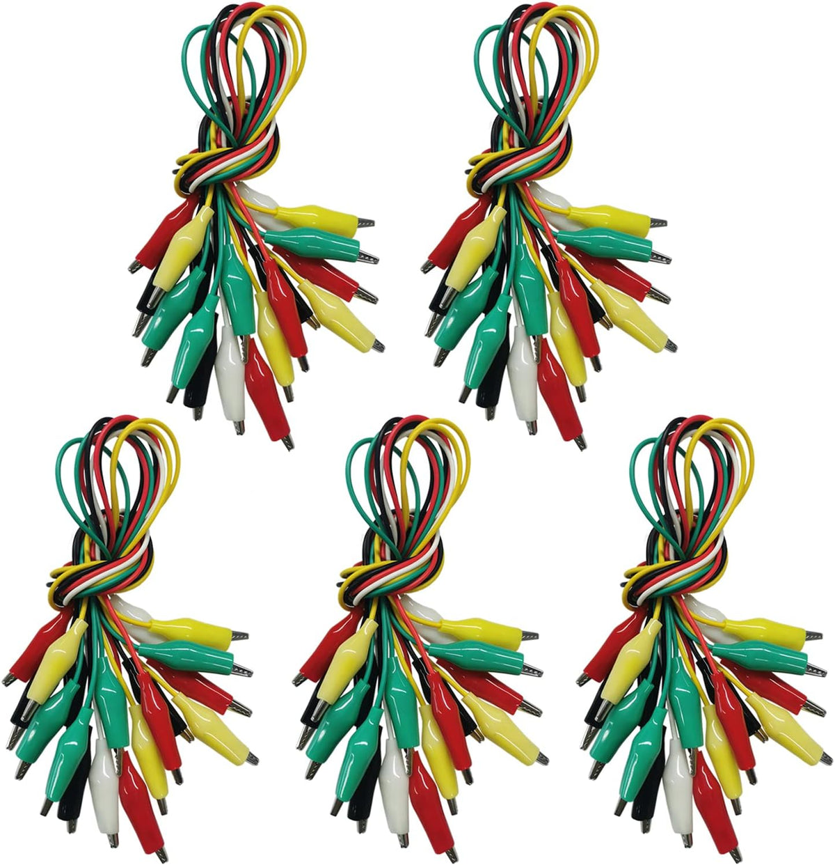 10PCS Premium Alligator Clips Electrical, 5 Colors Test Leads with Testing Probes, Crocodile Jumper Wires Cable with Alligator Clips for Electrical Testing, Circuit Connection, Electronic Experiments
