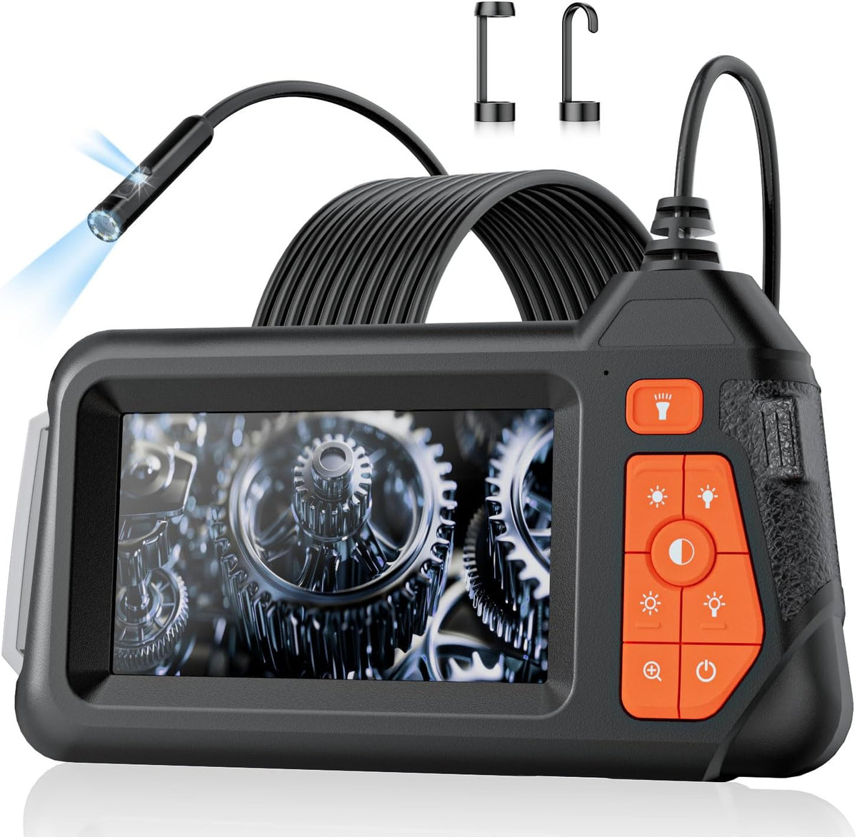 Endoscope Camera with Light: 5" 1080P HD Dual-Lens Inspection Borescope Camera for Sewer - 16.4ft Waterproof Industrial Endoscope - Flexible Snake BoreScope for Plumbing Automotive - Gift Tool for Men