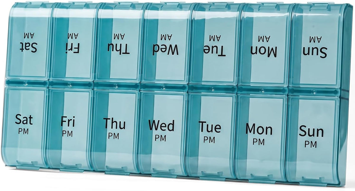 Extra Large Pill Organizer 2 Times a Day，Made for Seniors & High-Dose Users