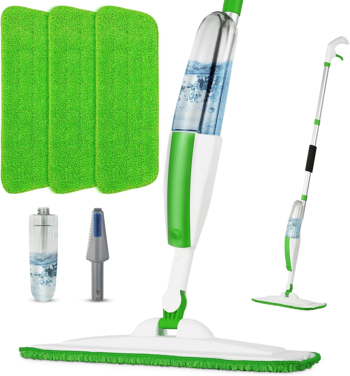 Wet Spray Mop for Floor Cleaning with 14 oz Bottle & 3 Microfiber Pads
