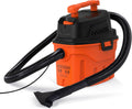 BLACK+DECKER Shop Vacuum Wet and Dry, Small Shop Vac with Accessories, 1 Gallon 1.5 Peak HP, Wall Mount Mini Vacuum for Garage, Home and Pet, 60CFM (BDXV18101P-1H)