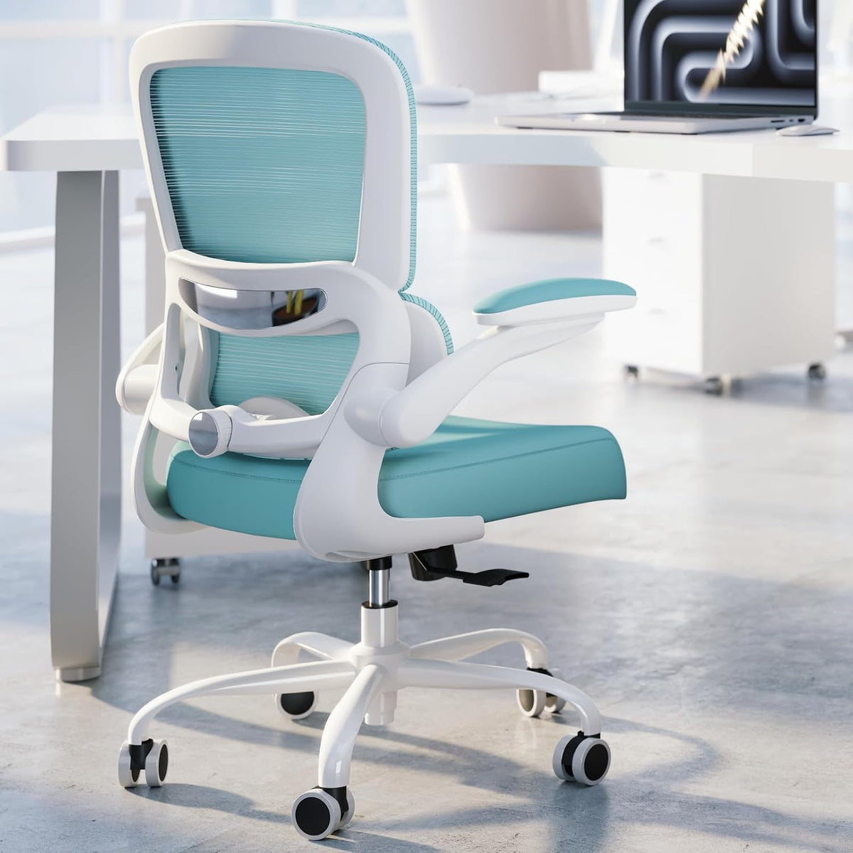 TRALT Office Chair - Ergonomic Desk Chair with Adjustable Lumbar Support, Mesh Computer Chair, Executive Chairs for Home Office Comfortable Lumbar Support (Black)