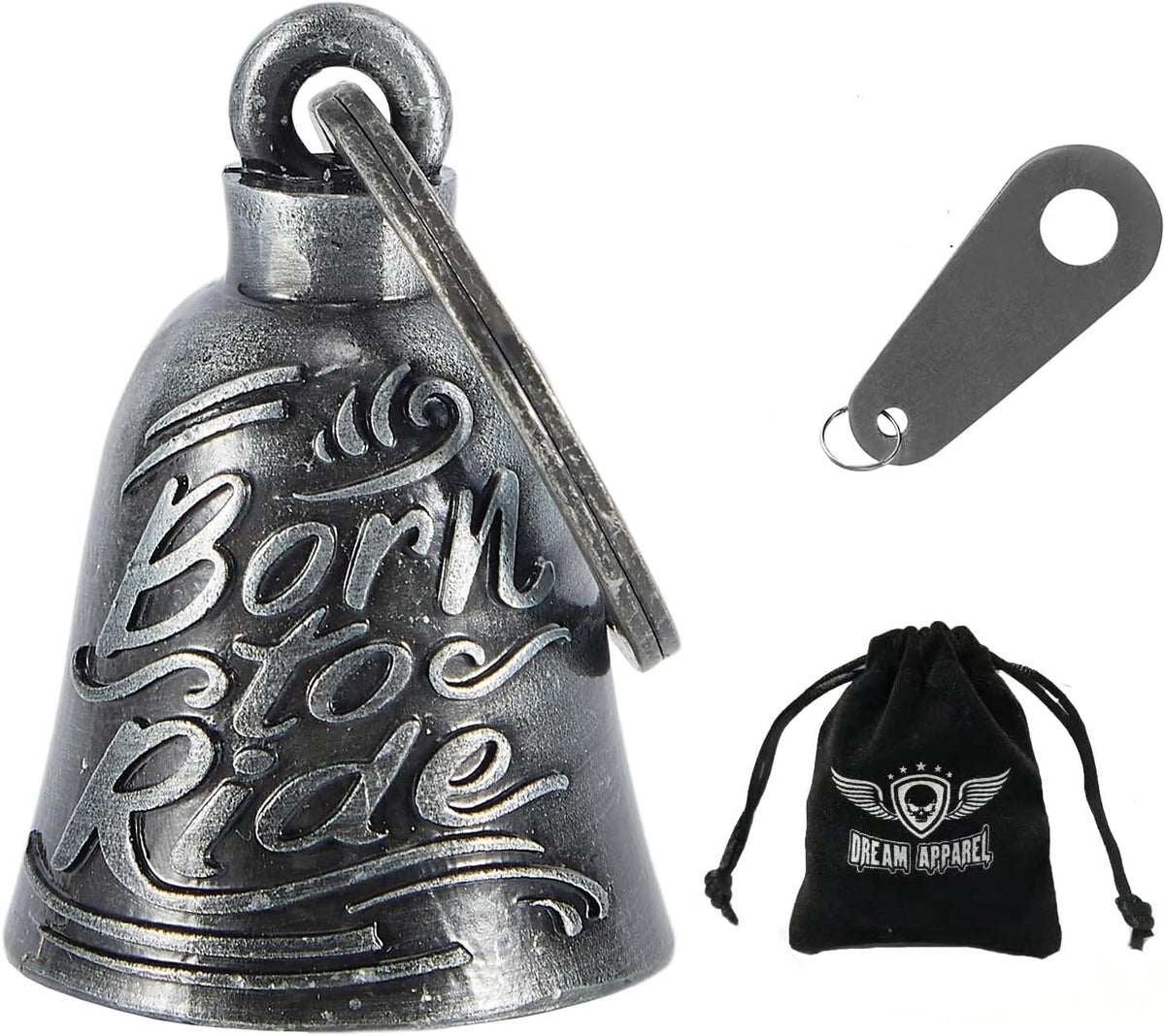 Dream Apparel Motorcycle Bells for Bikers Guardian Angel Gremlin Motorcycle Bells for Motorcycle Rider Key Chain for Luck