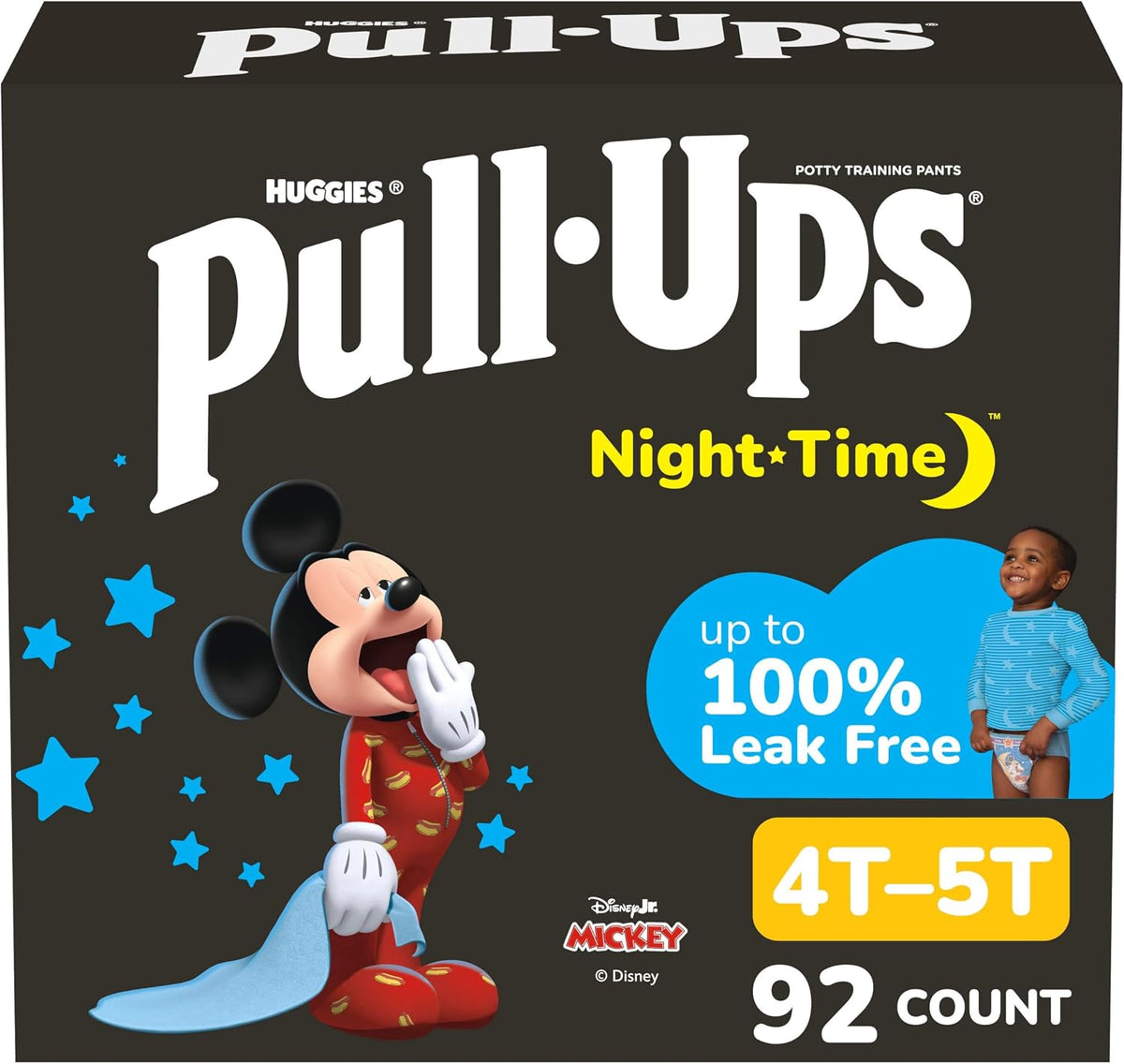 Pull-Ups Boys' Night-Time Potty Training Pants, Size 4T-5T, 52 Count