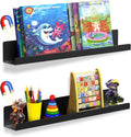 2 Pack Magnetic Book Shelf for Whiteboard, 17 Inch Heavy Duty Metal Magnetic Shelves, Holds 12 lbs, Magnetic Book Display for Classroom Furniture, Office - White