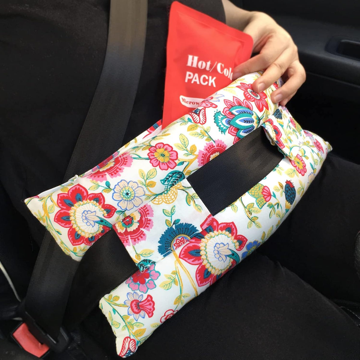 Hysterectomy Seatbelt Pillow Post Abdominal Surgery Myomectomy Pillows with Pocket for Ice/Hot Packs Breast Reduction Belly Incision Tummy Tuck C-Section Recovery Patients Gifts Minky Dot Light Gray