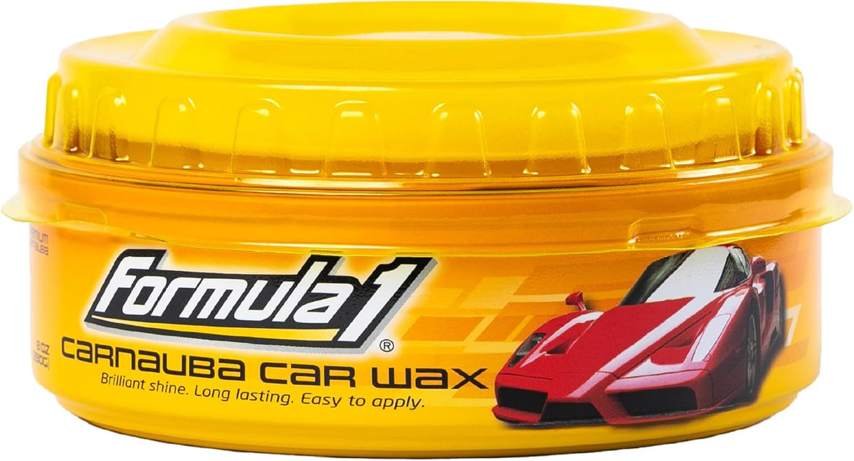 Formula 1 Carnauba Car Wax Paste, High Gloss Shine & Water Beading, 8oz