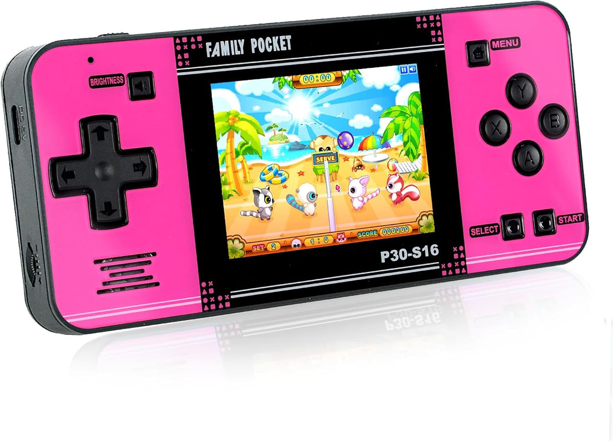 Handheld Game for Kids -Preloaded 220 Retro Video Games, Portable Gaming Player with Rechargeable Battery 3.0" LCD Screen, Mini Arcade Electronic Toy Gifts for Boys Girls (Blue)