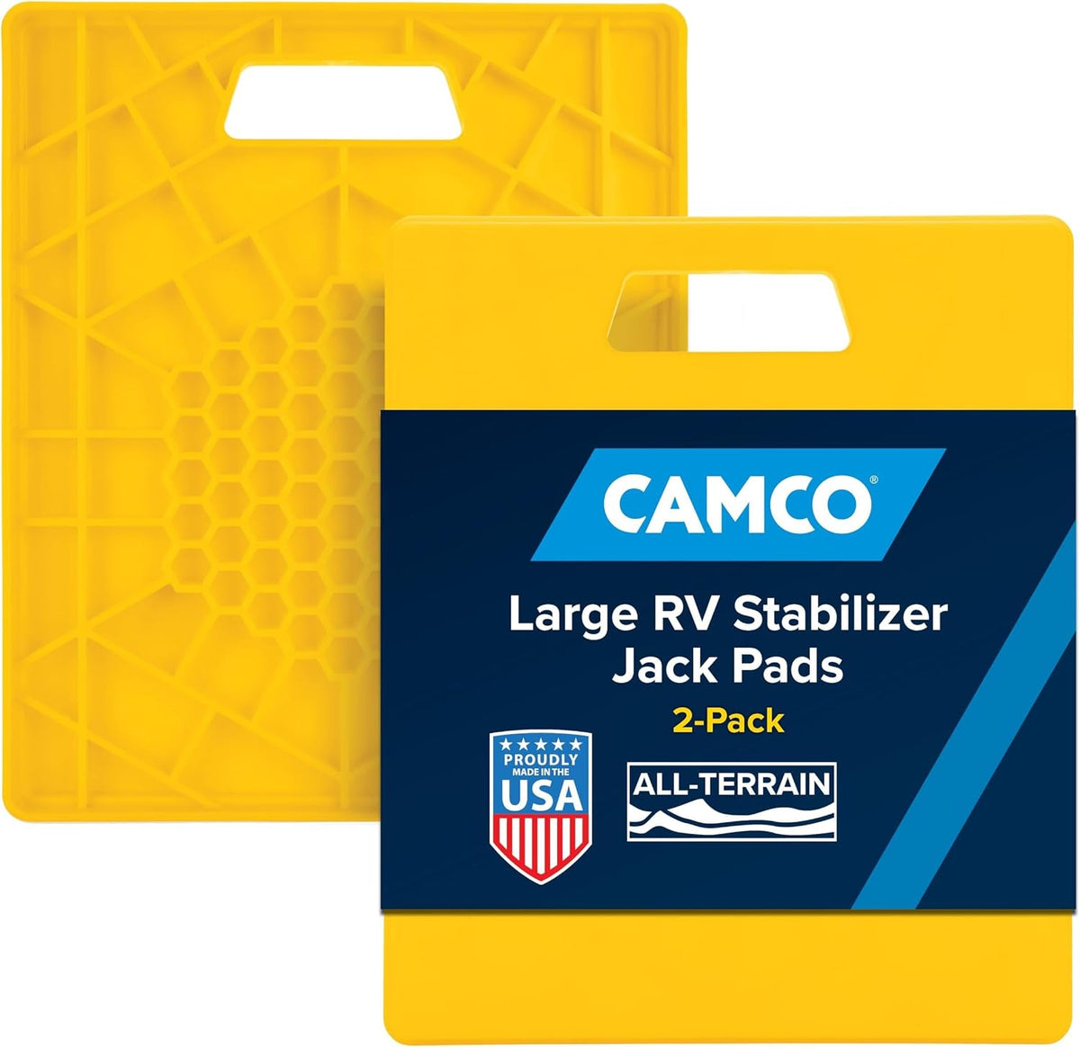 Camco RV Stabilizing Jack Pads - 4-Pack - Made in the USA