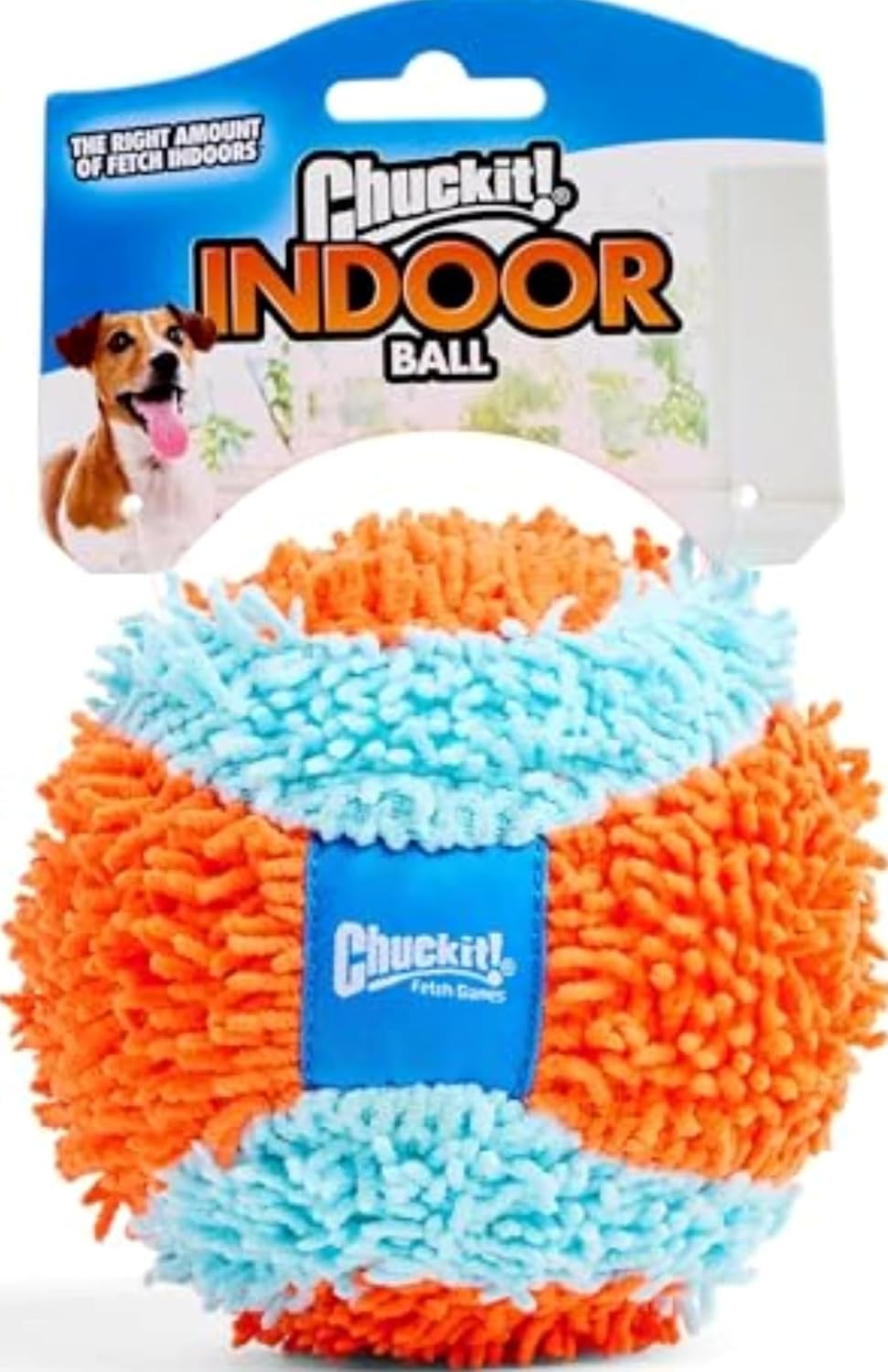 Chuckit! Indoor Fetch Roller Toy for Dogs - Interactive Dog Toys for Boredom, Orange and Blue