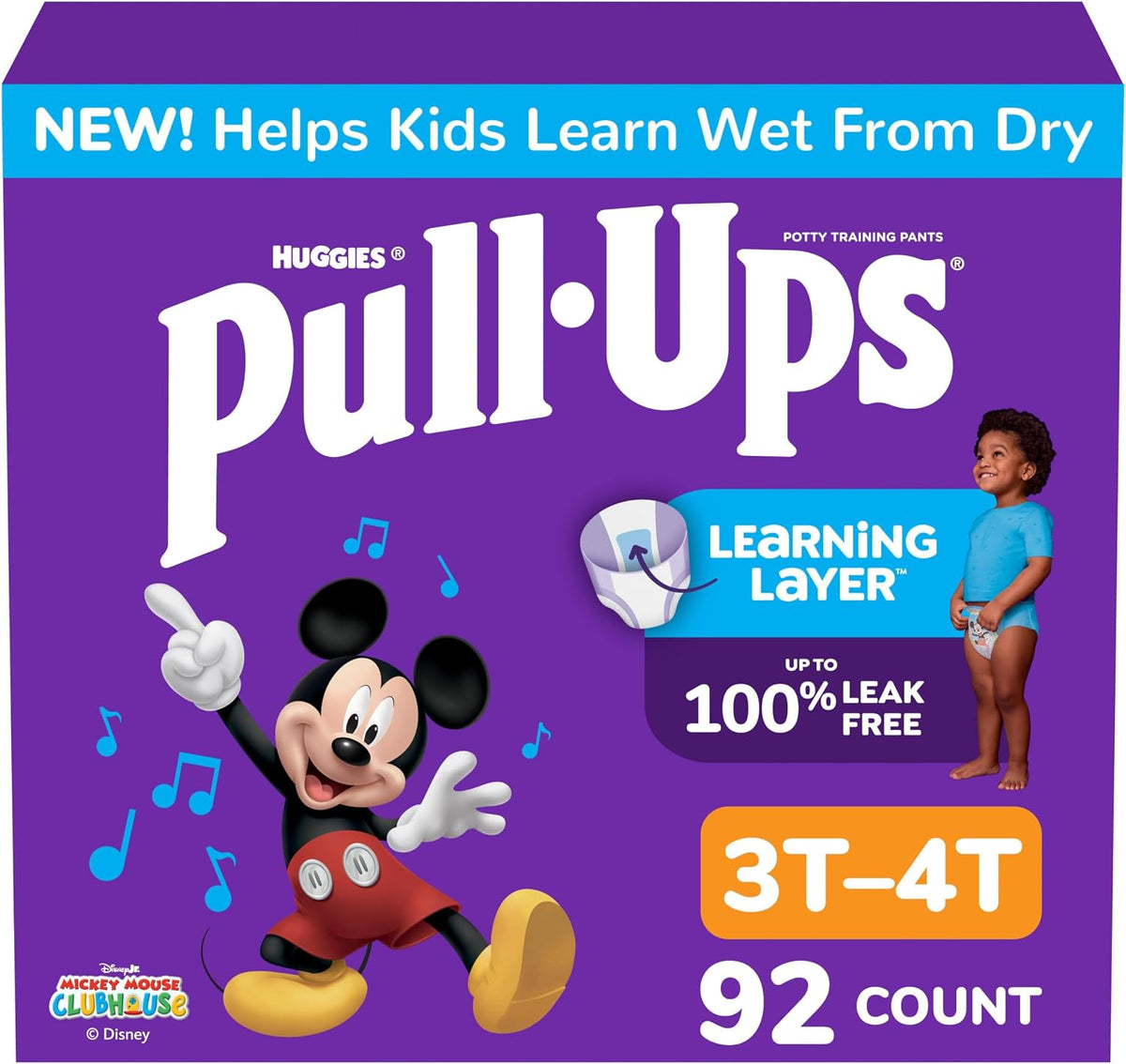 Pull-Ups Boys' Potty Training Pants, Size 3T-4T, 112 Count