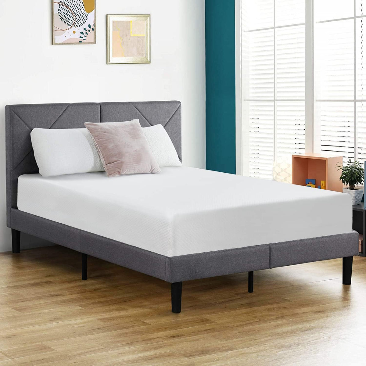 FDW | 8 Inch Twin Mattress | Medium Firm | Gel Memory Foam | White