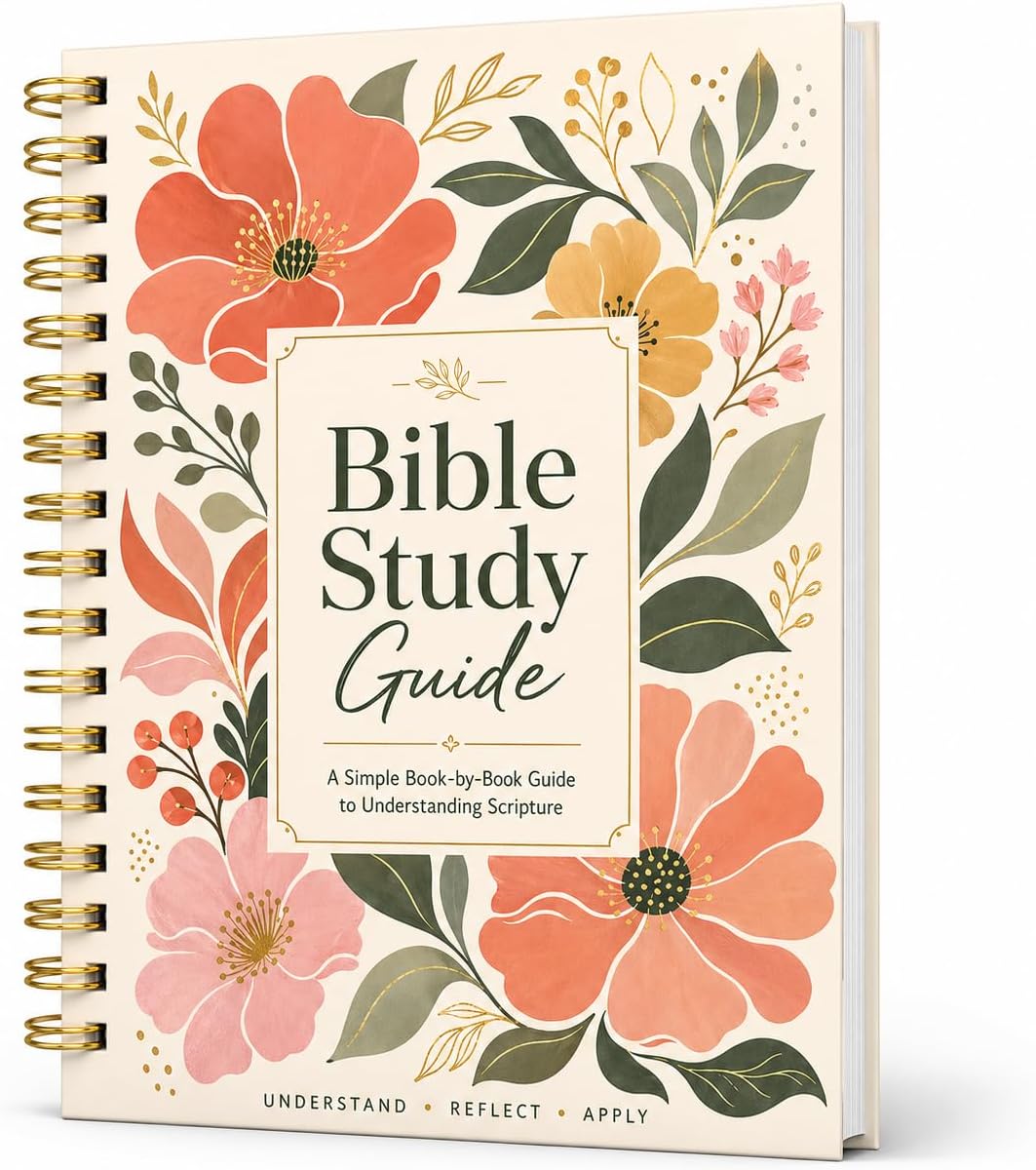Bible Study Guide for Women, Book-by-Book Overview of All 66 Books, B5 Size Spiral-Bound with Pocket Scripture Companion for Personal Devotions, Group Study, Reflection, Notes and Faith Growth