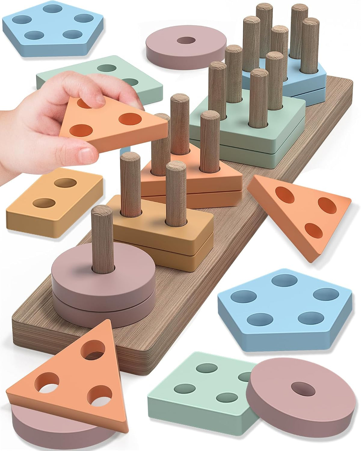 Montessori Toys for 1 2 3 Year Old Boy Girl, Toddler Learning Toys Gifts