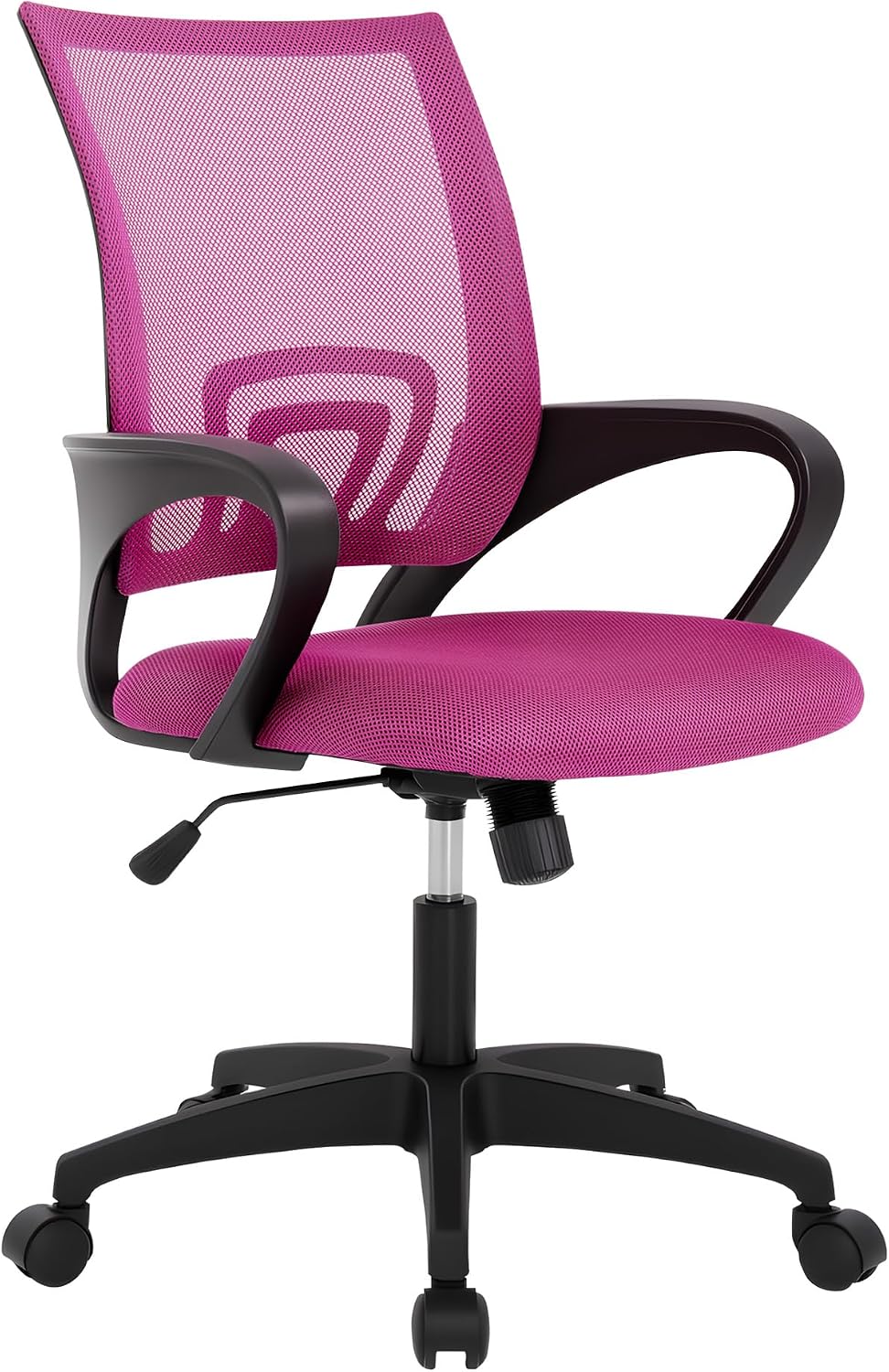 BestOffice Ergonomic Office Chair | Mid-Back Swivel Desk Chair | Dark Black