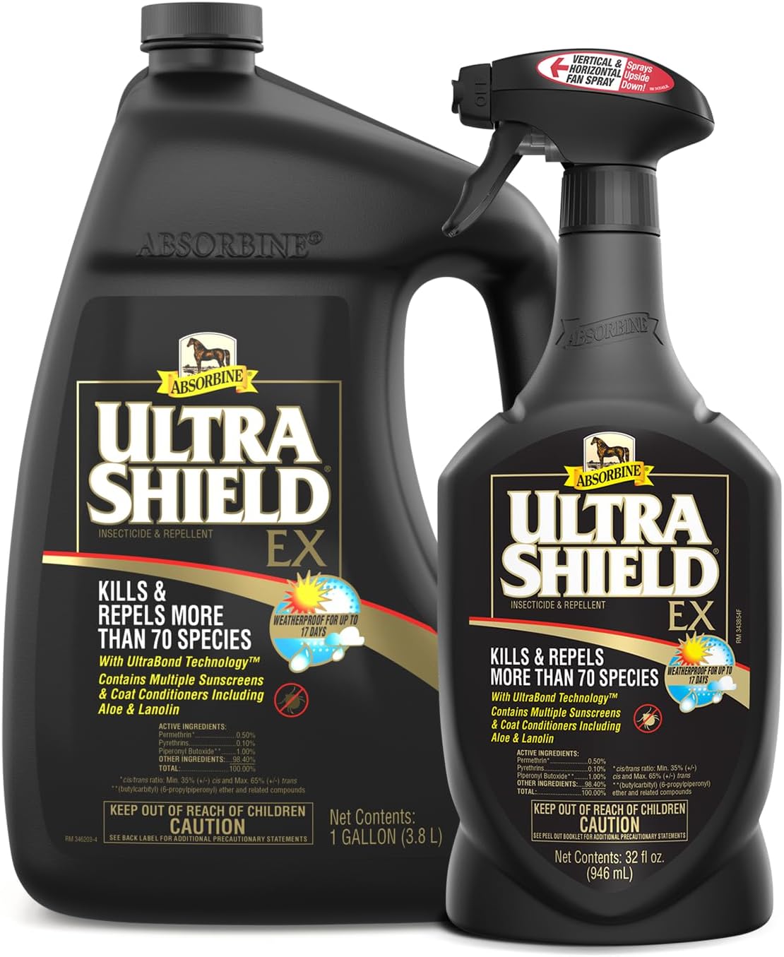 Absorbine UltraShield EX Insecticide & Repellent, 32 fl oz Sprayer