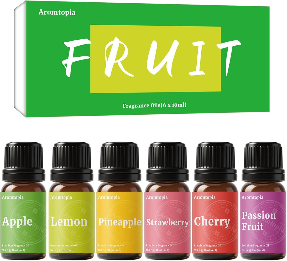 Diffuser Fragrance Oils, Aromtopia Essential Oils for Diffusers for Home, 6x10ml Fresh Home Set, Clean Scents for Candle Soap Making, Dryer Ball, Fresh Linen, Crisp Breeze, Fresh Laundry, Lemon