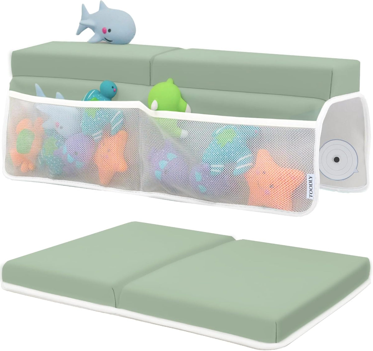 Comfortable Baby Bath Kneeler and Elbow Rest Pad Set - 1.5 Inch, Grey