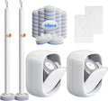 Disposable Toilet Cleaning System - Toilet Brush Kit with 36 High-Performance Refills, Wall Mounted Toilet Brush and Holder for Deep Cleaning Bathroom (Toilet Brush+18 Refills)