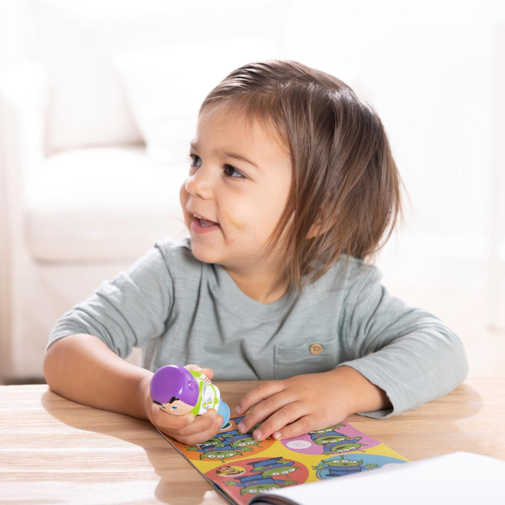 Melissa & Doug Sticker Wow!™ 24-Page Activity Pad and Sticker Stamper, 300 Stickers, Arts and Crafts Fidget Toy Collectible Character – Disney Buzz Lightyear - for Kids Ages 3+ - FSC Certified