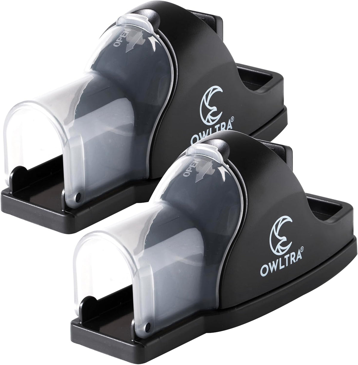 OWLTRA OW-2 Indoor Electric Mouse Trap 2 PCS, Instant Kill Rodent Zapper with Pet Safe Trigger, Black