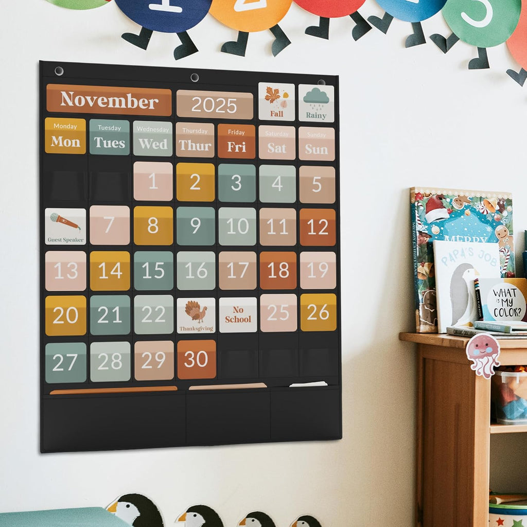 The Ultimate Classroom Calendar Pocket Chart for Kids - Educational Cards