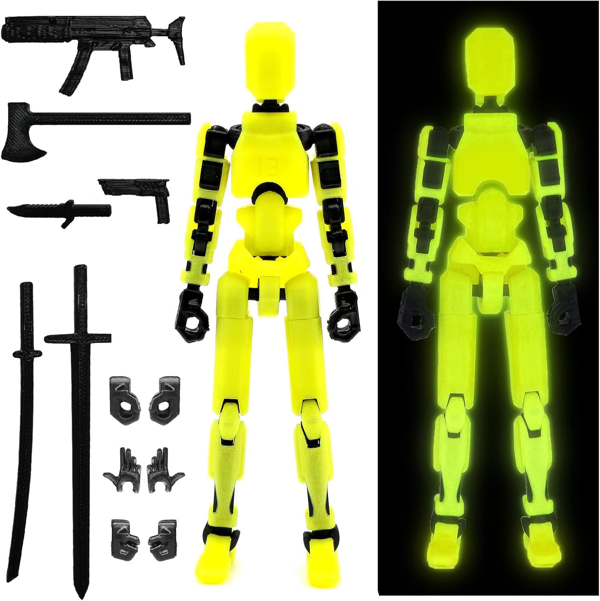 FoxVilla Titan 13 3D Printed Action Figure, Assembled Dummy 13 (Golden)