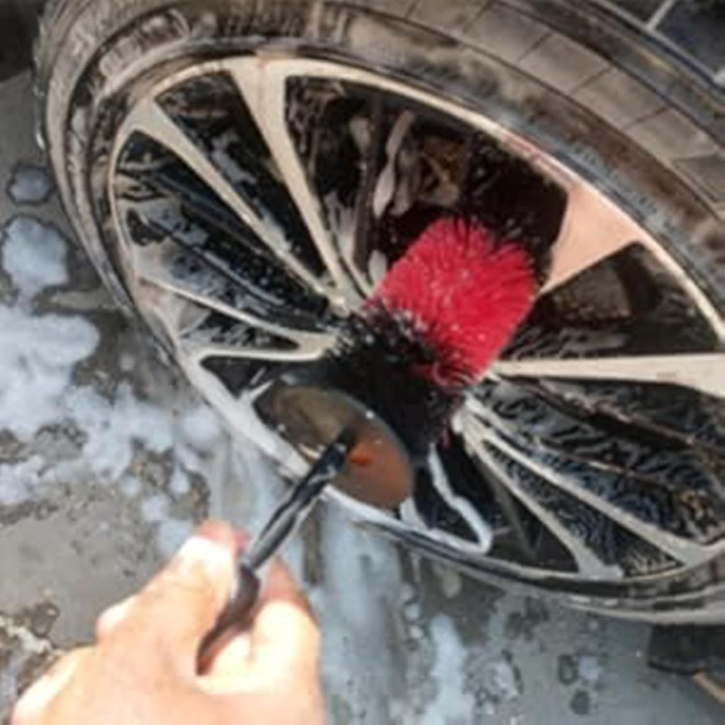 Fitosy Wheel Rim Brush, Soft Bristle Long Car Tire Washing Tool