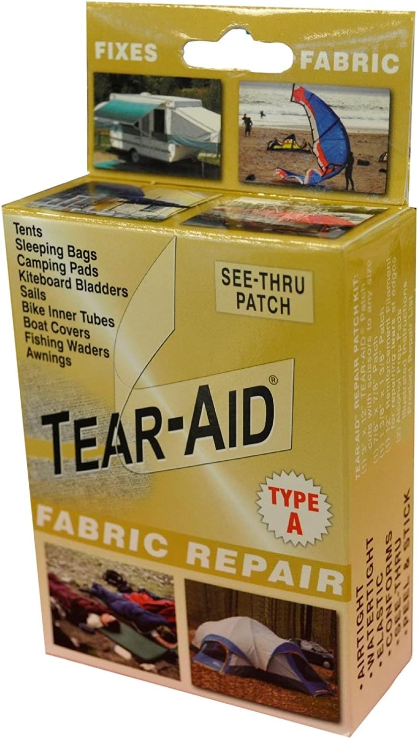 Tear-AID D-KIT-A01-100 Fabric Repair Kit, A, Clear