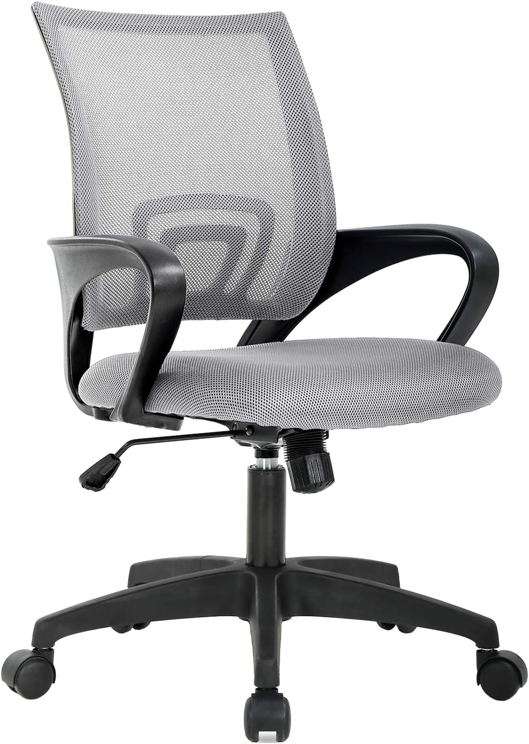 BestOffice Ergonomic Office Chair | Mid-Back Swivel Desk Chair | Dark Black