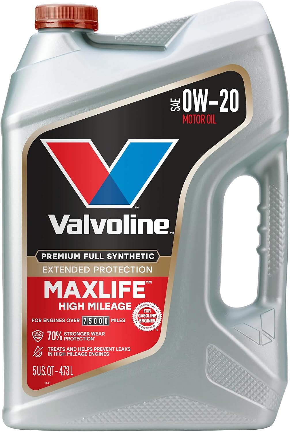 Valvoline High Mileage with MaxLife Technology SAE 10W-40 Synthetic Blend Motor Oil 5 QT