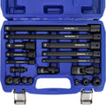 WORKPRO 18-Piece Impact Socket Extension Set, 1/4", 3/8" & 1/2" Drive