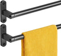 Powools Matte Black 24" Towel Rack, Rustproof Wall Mounted Towel Bar