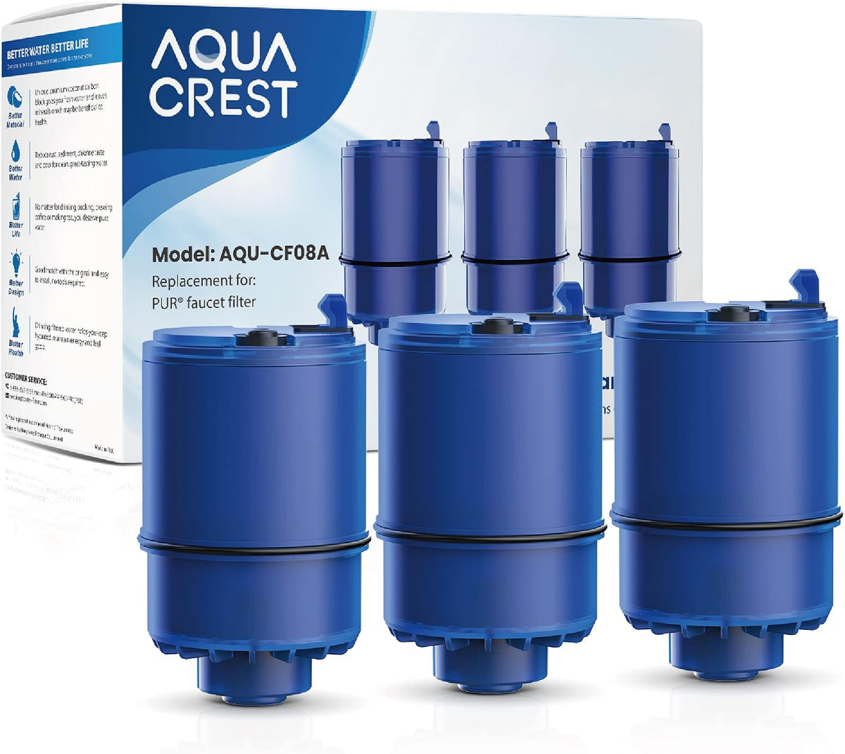 AQUA CREST Filter Replacement for PUR® Plus Water Filter Replacement