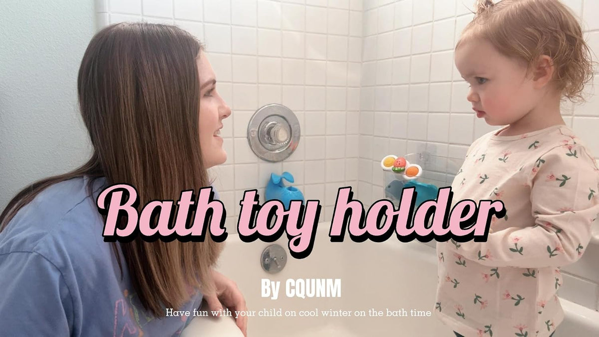 Bath Toy Storage Holder for Bathtub, Clear Bath Toy Organizer Large Capacity Bathtub Toy Storage Shower Caddy for Bathroom (2 Large)