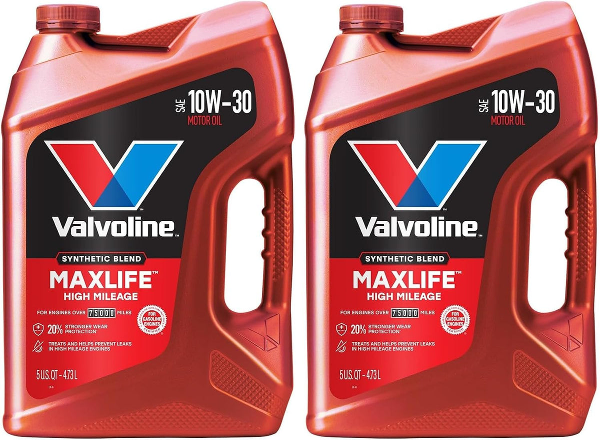 Valvoline High Mileage with MaxLife Technology SAE 10W-40 Synthetic Blend Motor Oil 5 QT