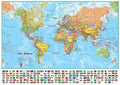 Giant World Map - Mega-Map Of The World 46 x 80 - Laminated - 2026 Updated