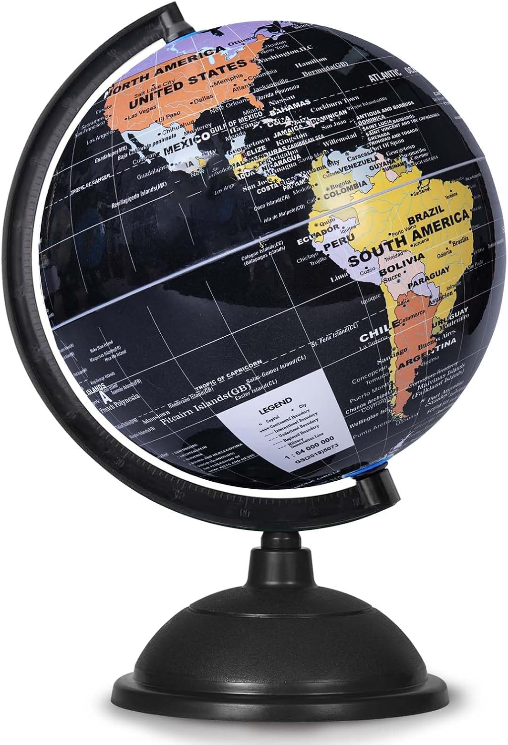 KISEER 8 Inch World Globe with Stand Rotating Earth Spinning Globe for Kids Geography Classroom Education or Decorations (Blue)