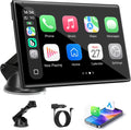 Carplay Screen for Car, 7 inch Wireless Carplay & Android Auto（Black）