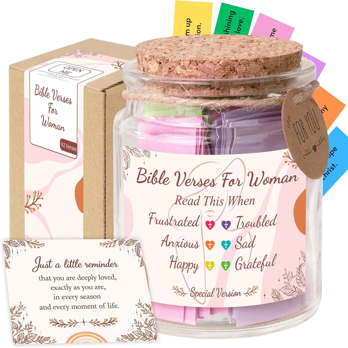 Read This When Bible Verses Jar – Birthday Gifts for Women, Christian Gifts for Women, Graduations Gift for Her, Gift for Mom from Daughter