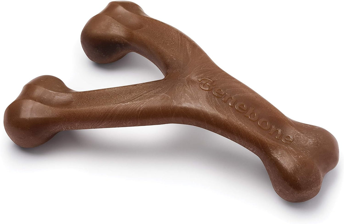 Benebone Wishbone Durable Dog Chew Toy for Aggressive Chewers, Real Bacon, Made in USA, Medium | Durable, Super Chewer, Made in USA, Dog Bones, Long-Lasting, A Size for Every Dog, Keeps Them Busy