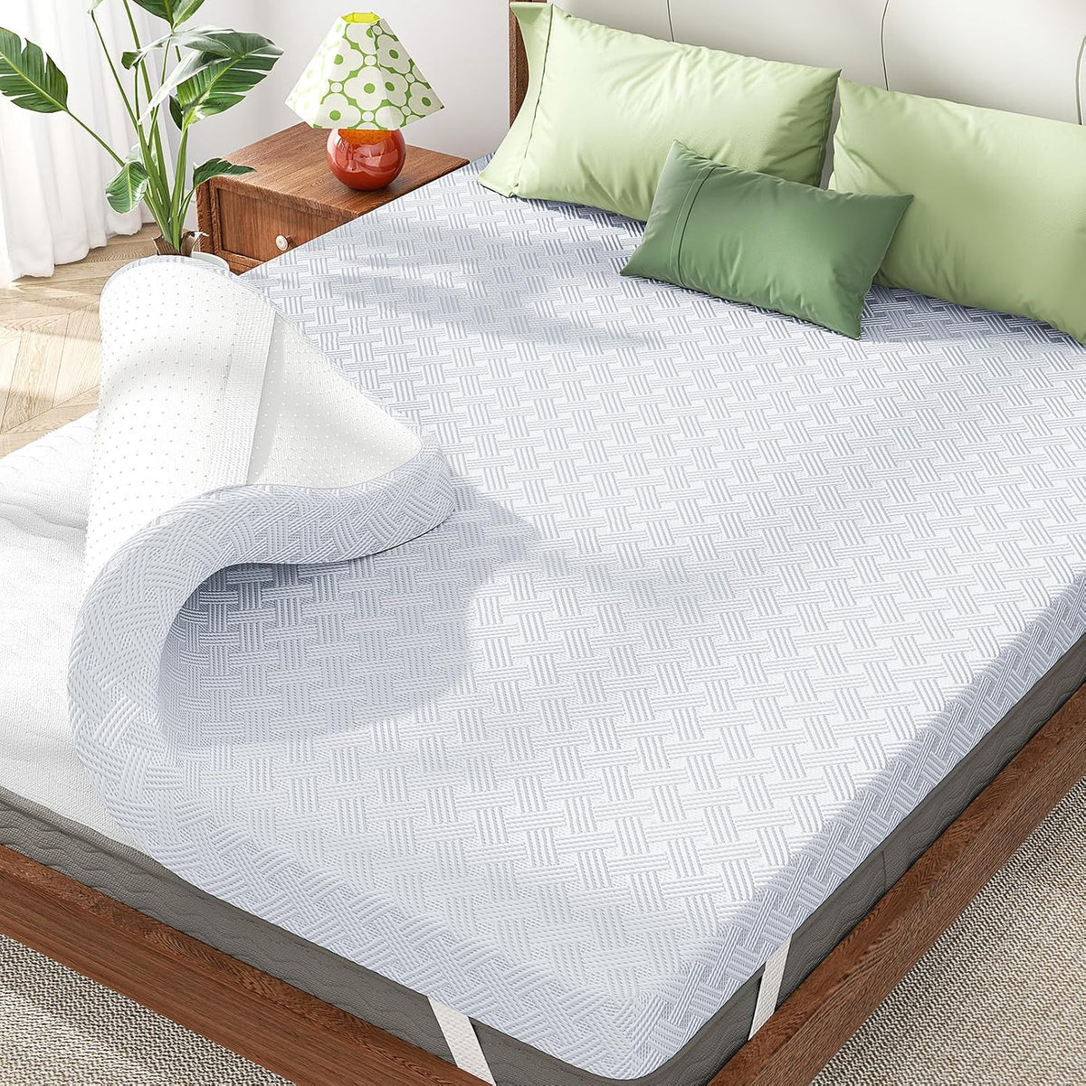 College Dorm Room Essential Twin XL Memory Foam Mattress Topper Pad