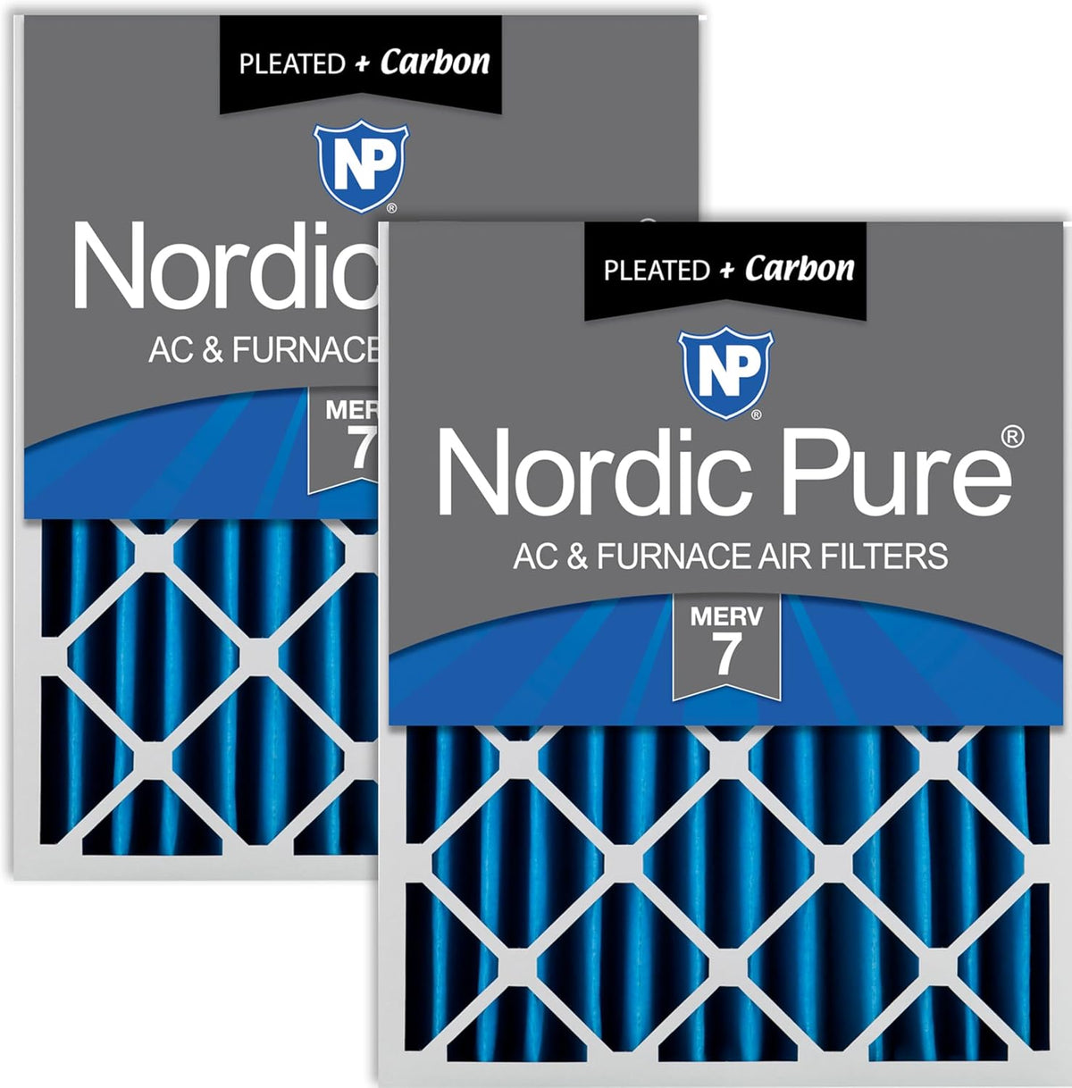 Nordic Pure 20x25x4 (19_1/2 x 24_1/2 x 3_5/8) Pleated MERV 12 Air Filters 2 Pack