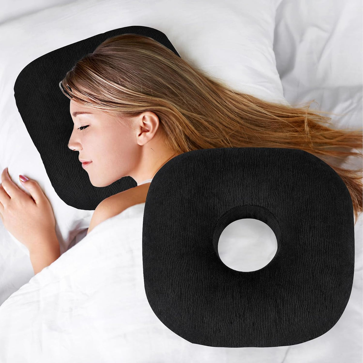 Ear Piercing Pillow with Hole for Cartilage Piercings, CNH Support
