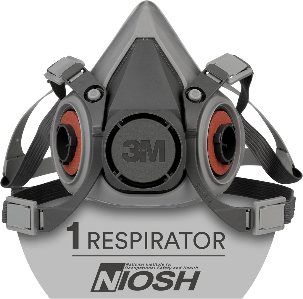 3M Half Facepiece Reusable Respirator 6300, NIOSH, Large