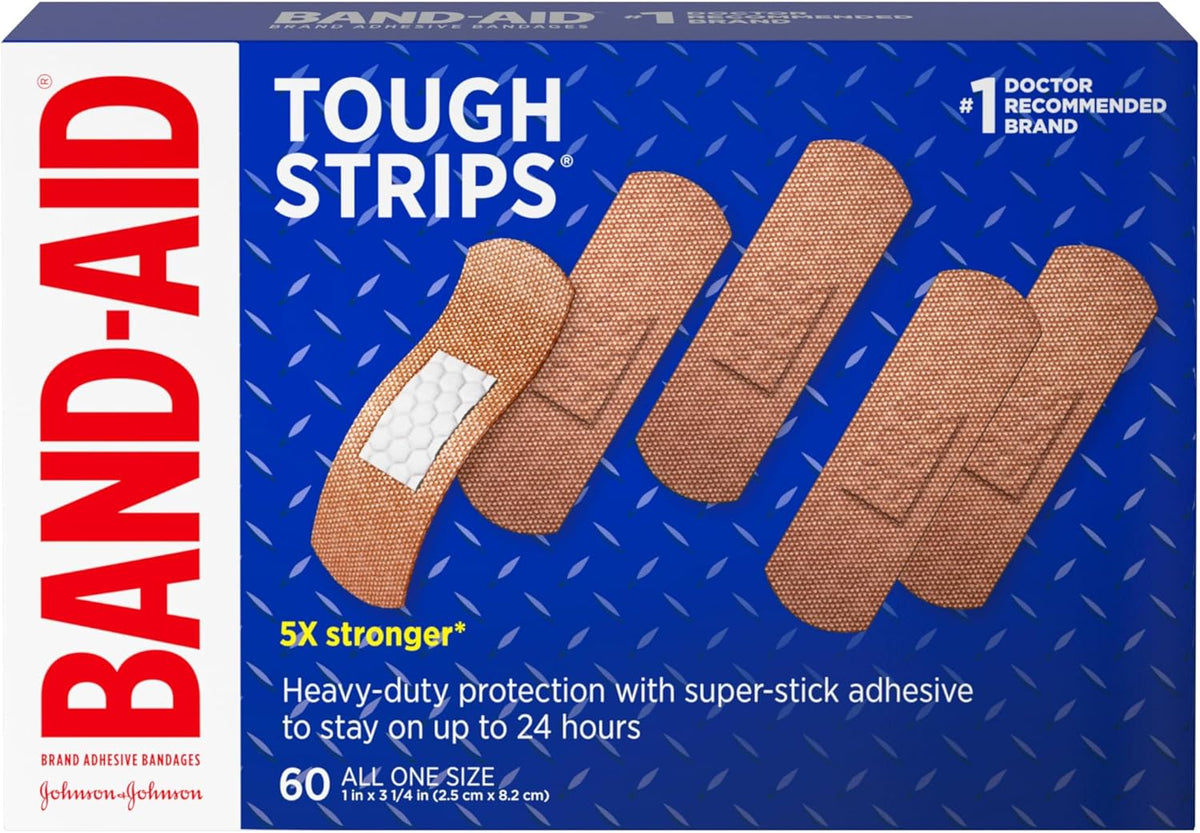 BAND-AID Brand Tough Strips Adhesive Bandages, Extra Large, 10 Count