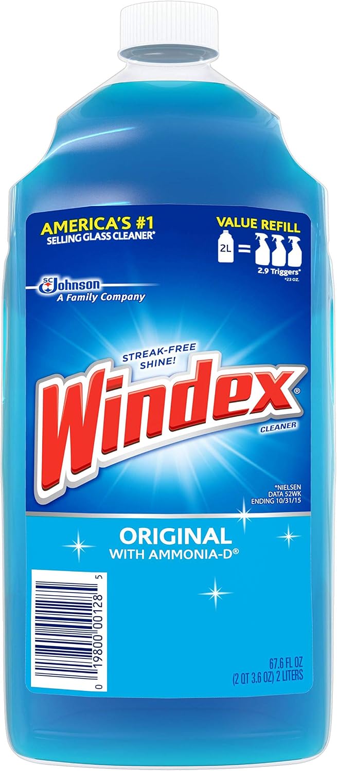 Windex Glass & Window Cleaner Spray Bottle, Original, 23 oz
