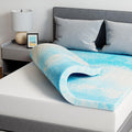 Novilla Twin Memory Foam Mattress Topper 3 Inch, Cooling Gel Infused, Ventilated Pressure Relief Pad, Medium Comfort for Sofa, RV, Camper, Dorm Room